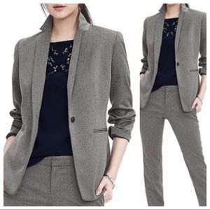 EUC Banana Republic Blazer Gray with Mini Dots
